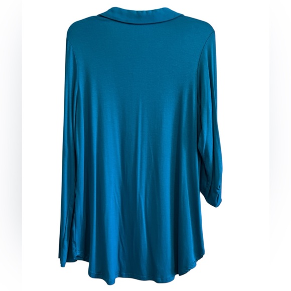 Pleione Blue Women’s Tunic Top, New Size Large - Picture 2 of 5